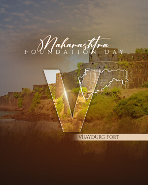 Maharashtra Foundation Day celebration with Vijaydurg Fort in the background