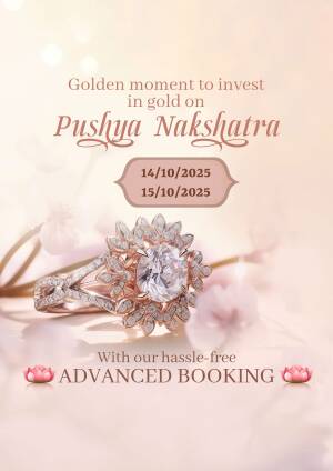 Pushya Nakshatra Gold Investment Offer Business Poster For Twitter