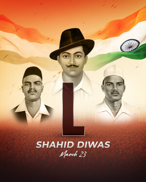 Special Alphabet - Shahid Diwas creative image