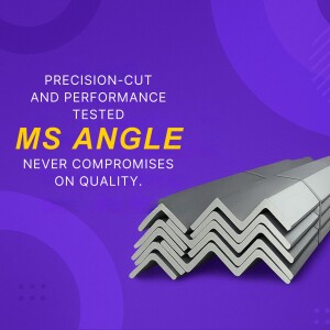 Stack of MS Angles with text highlighting quality and precision