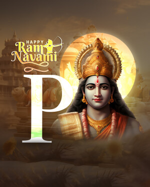 Lord Rama portrait for Ram Navami celebration