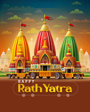 Illustration of the Jagannath Rath Yatra chariot procession
