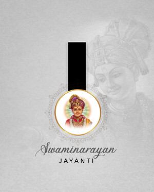 Swaminarayan Jayanti banner with portrait