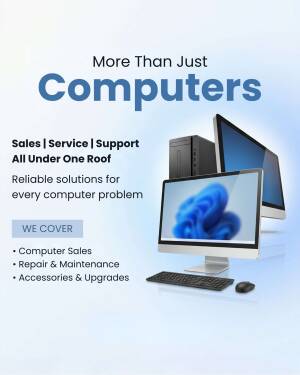 Comprehensive Computer Sales And Repair Services Marketing Image For LinkedIn