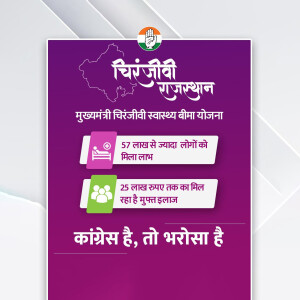 Poster for Rajasthan's Chiranjeevi Health Insurance Scheme