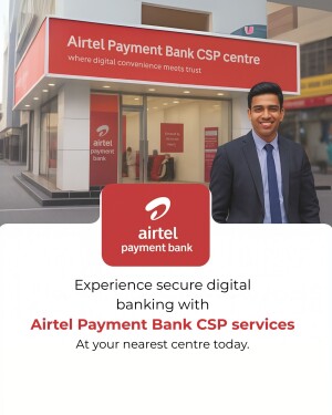 Airtel Payment Bank CSP Centre with a representative