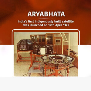 Image of India's first indigenously built satellite, Aryabhata