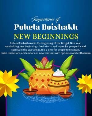 Pohela Boishakh New Year celebration with traditional elements