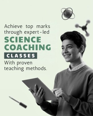 Student studying science with coaching support