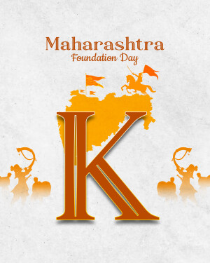 Maharashtra Foundation Day graphic with map and historical figures