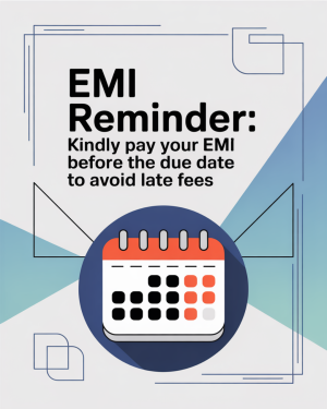 EMI Reminder graphic with calendar and text
