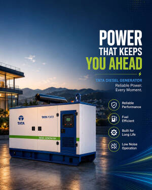 Tata Diesel Generator industrial power equipment in an outdoor setting
