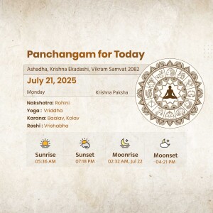Panchangam - Hindu Calendar for July 21, 2025
