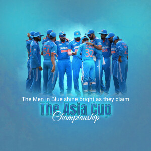 Indian Cricket Team celebrating Asia Cup victory