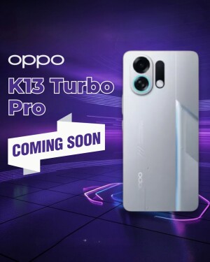 OPPO K13 Turbo Pro smartphone advertisement