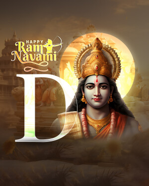 Illustration of Lord Rama for Ram Navami