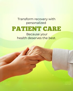 Hands holding, representing patient care and recovery.
