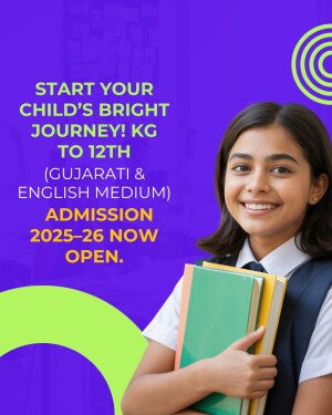 A young girl holding books with school admission details.