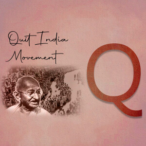 Poster depicting Mahatma Gandhi and the Quit India Movement