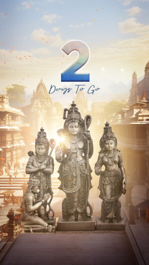 2 days to Go Ram mandir Status