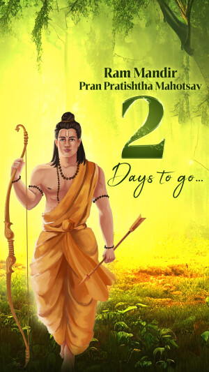 2 days to Go Ram mandir Status