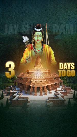 3 days to Go Ram mandir Status