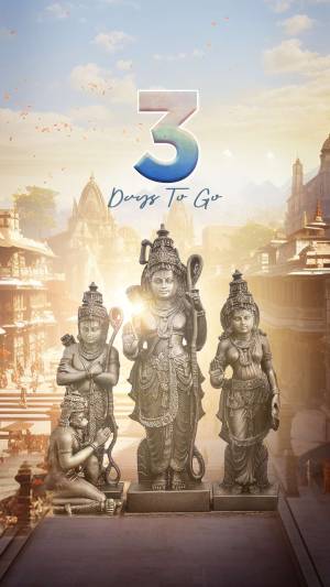 3 days to Go Ram mandir Status