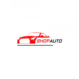 ShopAuto logo featuring a red car silhouette