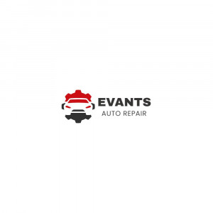 Evans Auto Repair logo featuring a car silhouette and text