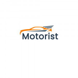 Logo of Motorist featuring a car with wings and the word 'Motorist'