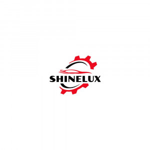 Shinelux logo featuring a gear with a car silhouette