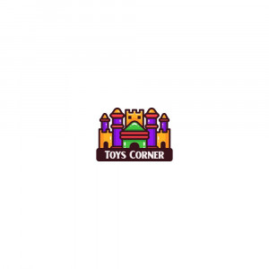 Colorful illustration of a castle with the text 'TOYS CORNER'