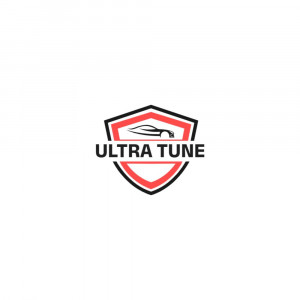 Ultra Tune car tuning logo with a shield design