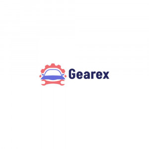 GearEx logo featuring a car silhouette within a gear design