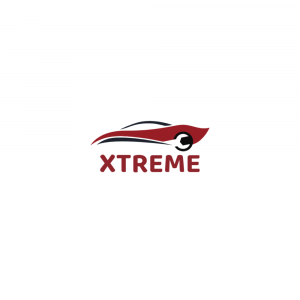 Logo of Xtreme featuring a red and black car silhouette with the word 'XTREME'