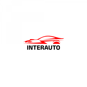 Interauto logo featuring a red car silhouette and company name