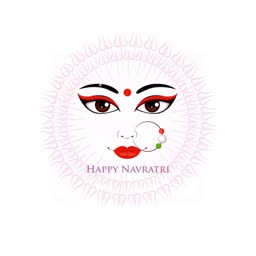 Happy Navratri Goddess Durga Illustration Advertisement For X