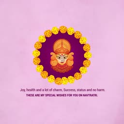 Happy Navratri Festive Greeting Card Post For WhatsApp