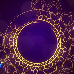Purple And Gold Mandala Background Marketing Image For Pinterest