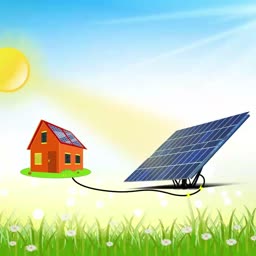 Residential Solar Energy Illustration Social Media Post For Twitter