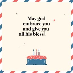 Birthday Blessing Greeting Card Advertisement For Pinterest