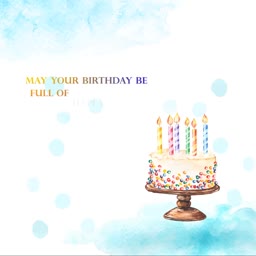 Watercolor Birthday Cake Card Social Media Post For Pinterest