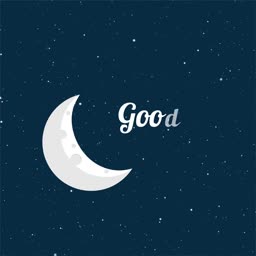 Good Night Crescent Moon Illustration Marketing Image For Instagram