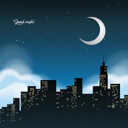 Good Night Cityscape Illustration Image For X