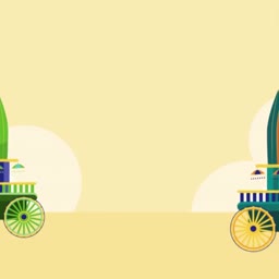 Minimalist Festive Street Food Cart Illustration Social Media Post For Telegram