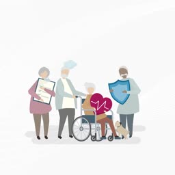 Elderly Care And Support Illustration Advertisement For WhatsApp