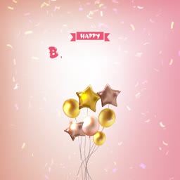 Elegant Happy Birthday Balloon Card Artwork For Twitter