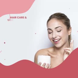 Hair Care And Skin Cream Advertisement Branding Post For Pinterest