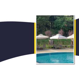 Relaxing Poolside Lounge Area Creative Design For WhatsApp