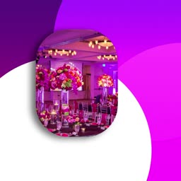 Elegant Purple-Themed Wedding Reception Flyer For Twitter